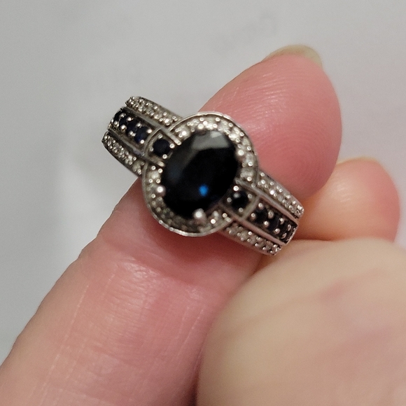 Trade for turquoise💎 Clyde Duneier Sapphire and Diamond Ring - Picture 1 of 13